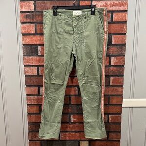 Nili Lotan Green Pants with Side Stripe